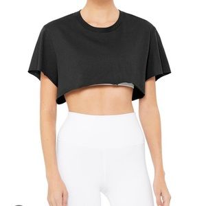 Alo Yoga Cropped Short Sleeved Tee Top